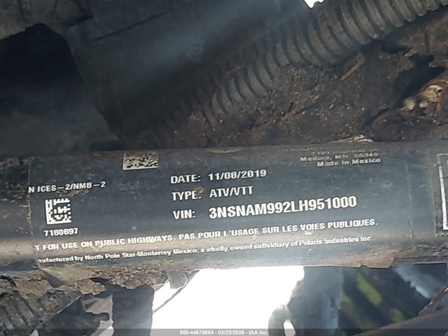 2020 POLARIS RZR 3NSNAM992LH951000 Photo 9