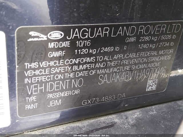 2017 JAGUAR XE SAJAK4BV1HA970946 Photo 8
