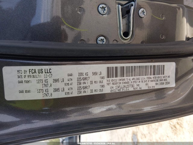 Продажа на аукционе авто 2018 Jeep Cherokee Latitude Plus Fwd, vin: 1C4PJLLB4JD577361, номер лота: 44670705