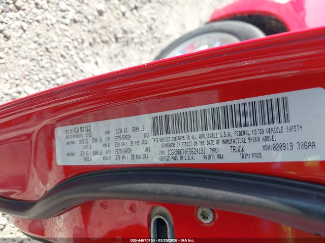 Продажа на аукционе авто 2015 Ram 1500 Express, vin: 1C6RR6KT0FS624151, номер лота: 44670758