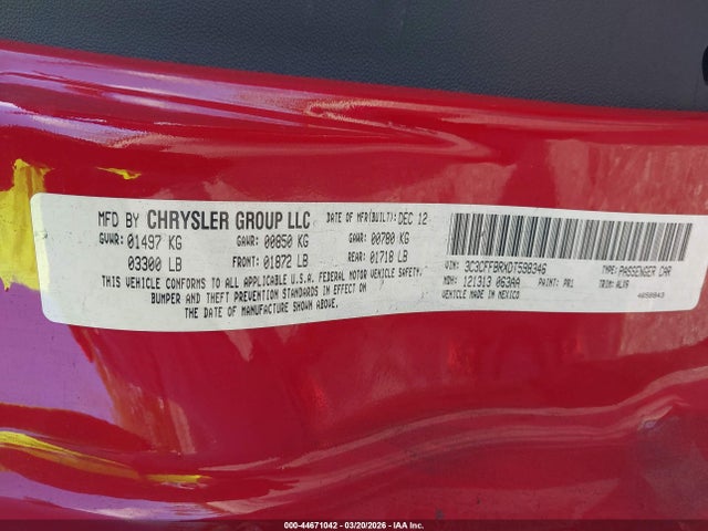 2013 FIAT 500 3C3CFFBRXDT598346 Photo 8