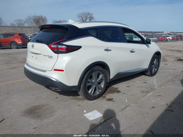 2021 Nissan Murano Platinum Intelligent Awd მანქანა იყიდება აუქციონზე, vin: 5N1AZ2DS2MC127768, აუქციონის ნომერი: 44671063