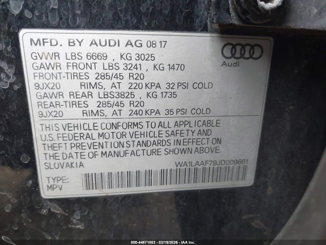 2018 AUDI Q7 WA1LAAF79JD009661 Photo 8
