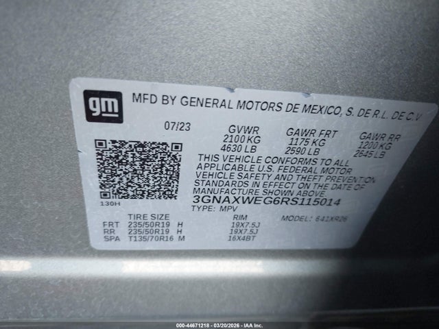 2024 CHEVROLET EQUINOX 3GNAXWEG6RS115014 Photo 8