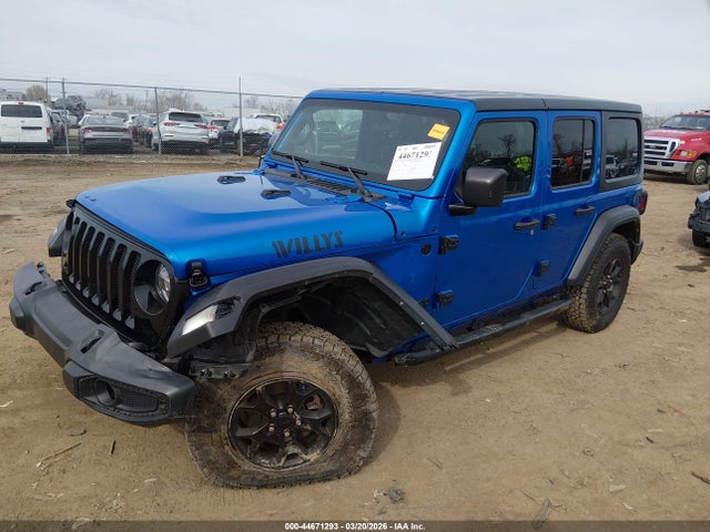 2021 Jeep Wrangler Unlimited Willys 4x4 მანქანა იყიდება აუქციონზე, vin: 1C4HJXDN5MW683265, აუქციონის ნომერი: 44671293