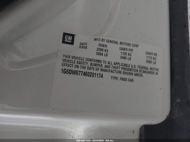 2006 CADILLAC STS 1G6DW677460201174 Photo 8