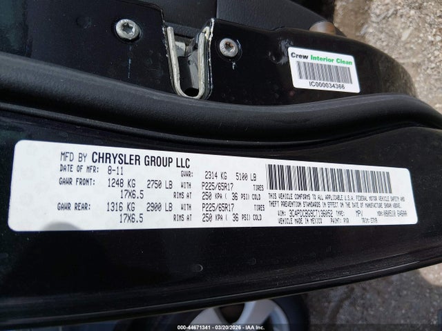 Продаж на аукціоні авто 2012 Dodge Journey Sxt, vin: 3C4PDCBG9CT136052, номер лоту: 44671341