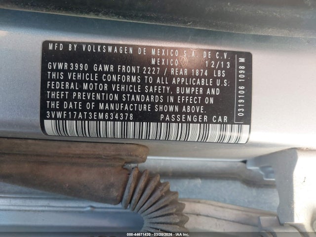 2014 VOLKSWAGEN BEETLE 3VWF17AT3EM634378 Photo 8