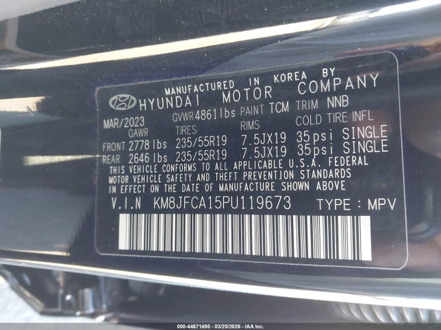2023 HYUNDAI TUCSON HYBRID KM8JFCA15PU119673 Photo 8