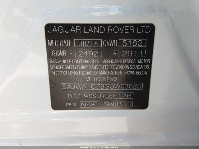 2016 JAGUAR XJ SAJWA1C78G8W03023 Photo 8