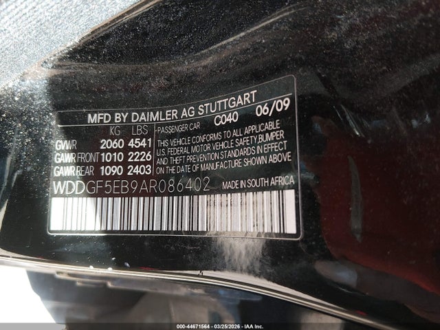 Auction sale of the 2010 Mercedes-benz C 300 Luxury/sport, vin: WDDGF5EB9AR086402, lot number: 44671564