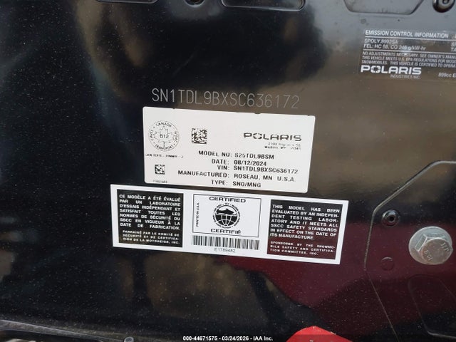 SN1TDL9BXSC636172 Polaris Other