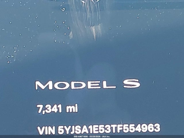 Auction sale of the 2026 Tesla Model S All-wheel Drive, vin: 5YJSA1E53TF554963, lot number: 44671606