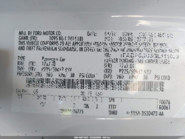 1FADP5BU5GL111023 Ford C-max Hybrid Sel