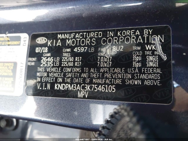 KIA Sportage Lx 2019 KNDPM3AC3K7546105 Image 9
