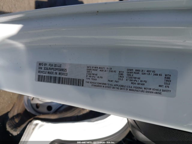 3C6LRVPG3PE589525 RAM Promaster 2500 Window Van High Roof 159 Wb