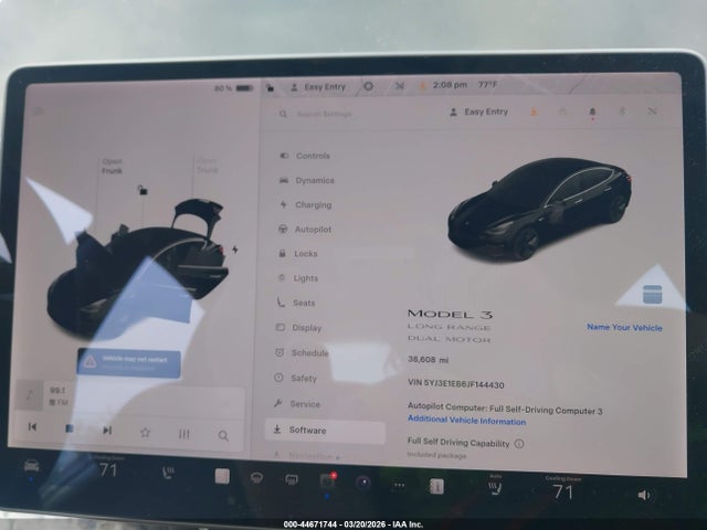 5YJ3E1EB6JF144430 Tesla Model 3 Long Range/performance