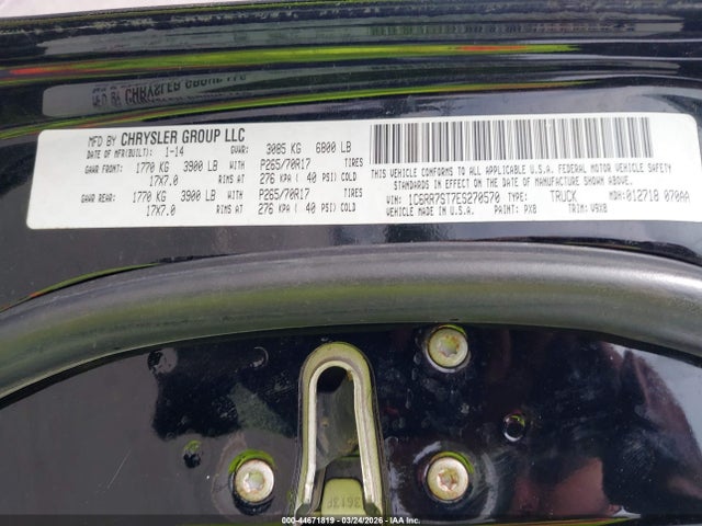 Продаж на аукціоні авто 2014 Ram 1500 Tradesman, vin: 1C6RR7ST7ES270570, номер лоту: 44671819