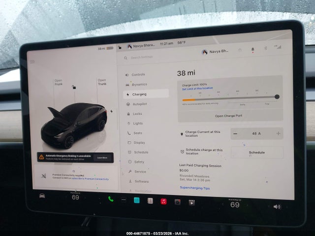 Aukcja sprzedaży 2022 Tesla Model Y Long Range Dual Motor All-wheel Drive, vin: 7SAYGDEE5NA007111, numer aukcji: 44671875