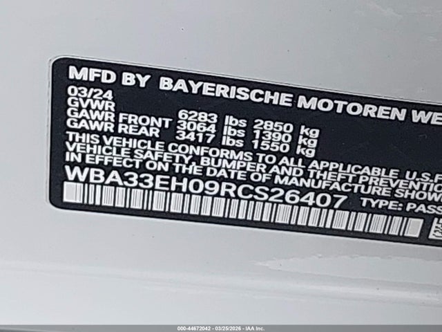 WBA33EH09RCS26407 BMW 740i Xdrive