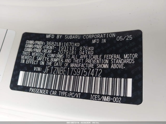 2025 TOYOTA GR86 JF1ZNBE17S9757472 Photo 8