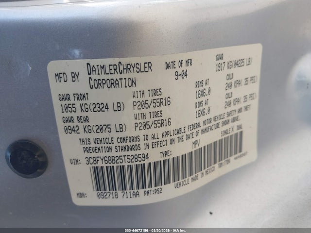 2005 CHRYSLER PT CRUISER 3C8FY68B25T528594 Photo 8