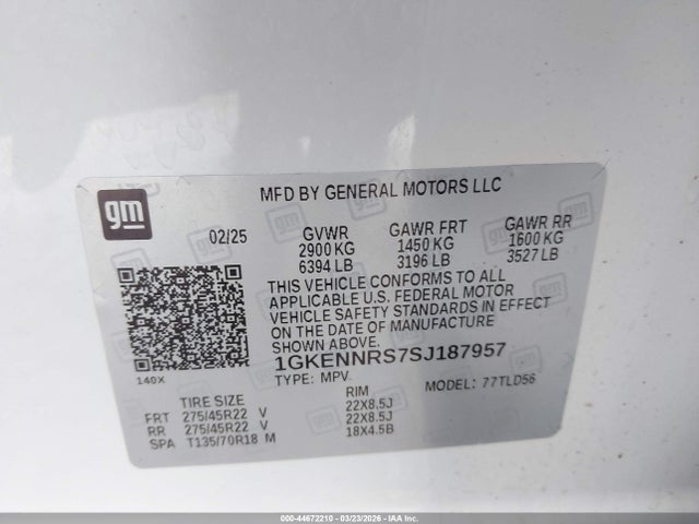 1GKENNRS7SJ187957 GMC Acadia Awd Elevation