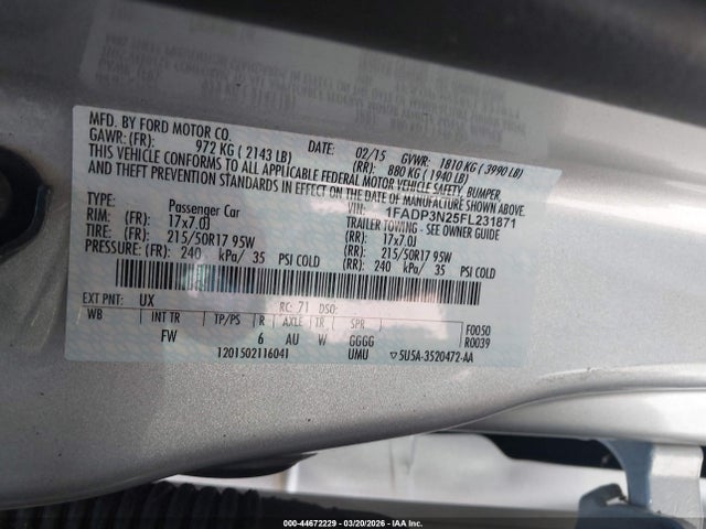 Ford Focus Titanium 2015 1FADP3N25FL231871 Image 9