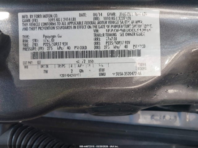 1FADP5BU6EL513615 Ford C-max Hybrid Sel