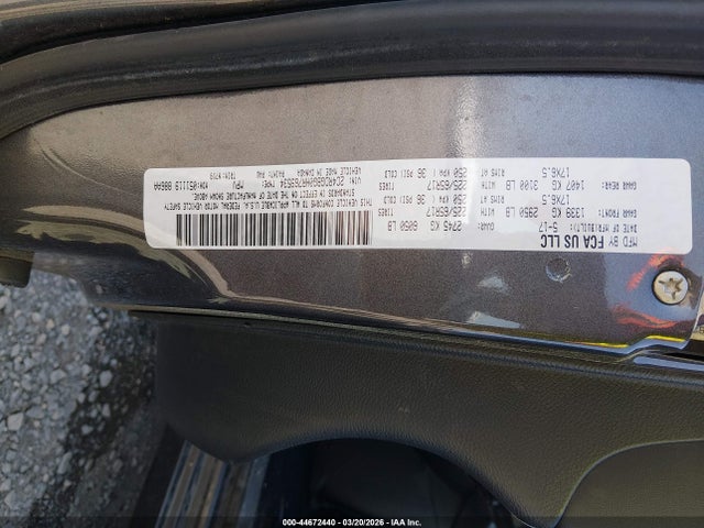 Aukcja sprzedaży 2017 Dodge Grand Caravan Se Plus, vin: 2C4RDGBG0HR769534, numer aukcji: 44672440