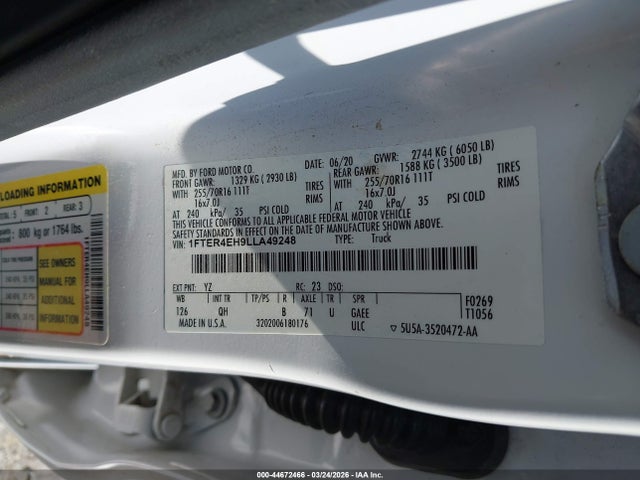 1FTER4EH9LLA49248 Ford RANGER XL