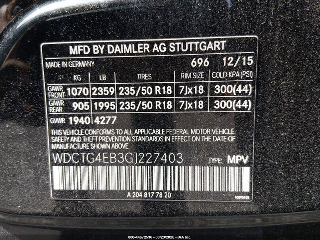 2016 MERCEDES-BENZ GLA 250 WDCTG4EB3GJ227403 Photo 8