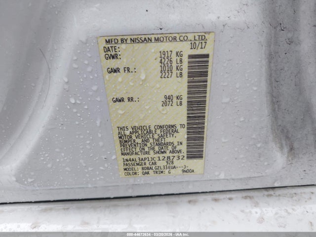 Nissan Altima 2.5 S 2018 1N4AL3AP1JC128732 Image 9