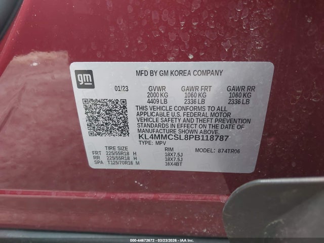 Aukcja sprzedaży 2023 Buick Encore Gx Preferred Awd, vin: KL4MMCSL8PB118787, numer aukcji: 44672672