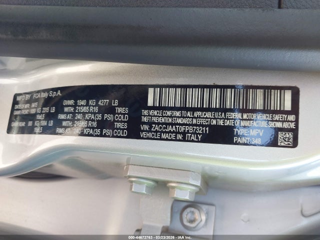 2015 JEEP RENEGADE ZACCJAAT0FPB73211 Photo 8