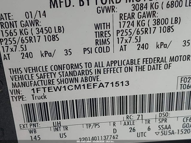 Ford F-150 Xlt 2014 1FTEW1CM1EFA71513 Image 9