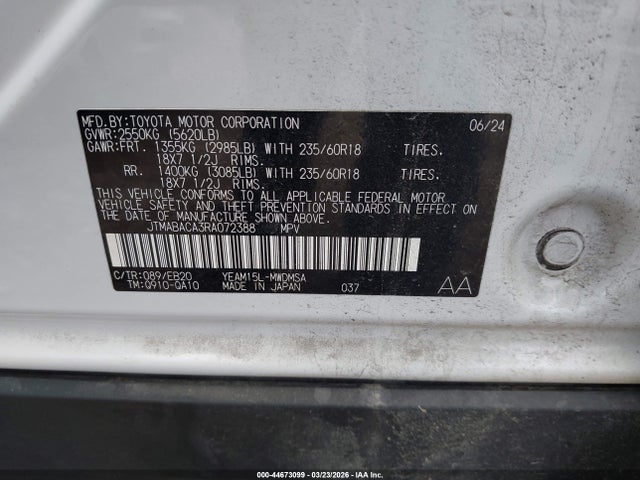 JTMABACA3RA072388 Toyota BZ4X XLE