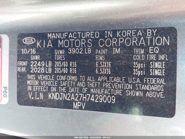 KIA Soul 2017 KNDJN2A27H7429009 Image 9