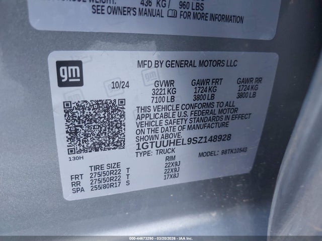 1GTUUHEL9SZ148928 GMC Sierra 1500 4wd Short Box Denali Ultimate