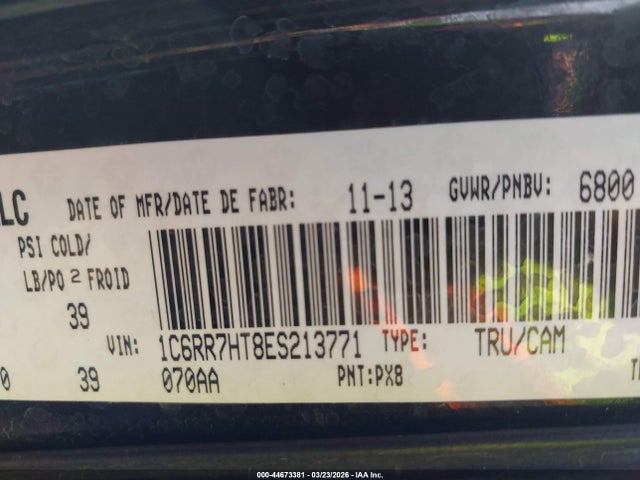 Продаж на аукціоні авто 2014 Ram 1500 Sport, vin: 1C6RR7HT8ES213771, номер лоту: 44673381