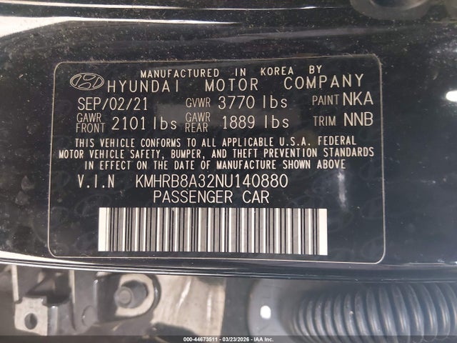 2022 HYUNDAI VENUE KMHRB8A32NU140880 Photo 8