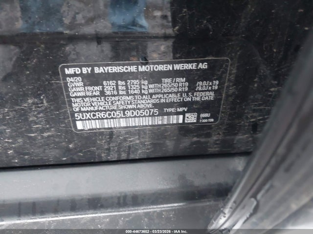 Продажа на аукционе авто 2020 Bmw X5 Xdrive40i, vin: 5UXCR6C05L9D05075, номер лота: 44673602