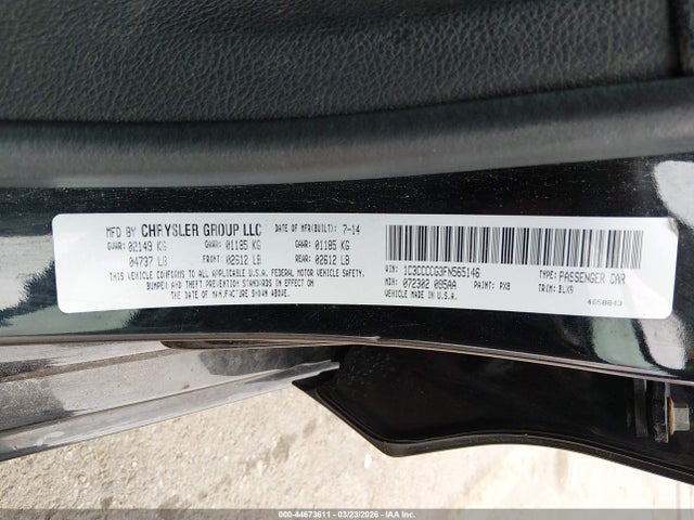 Продажа на аукционе авто 2015 Chrysler 200 C, vin: 1C3CCCCG3FN565146, номер лота: 44673611