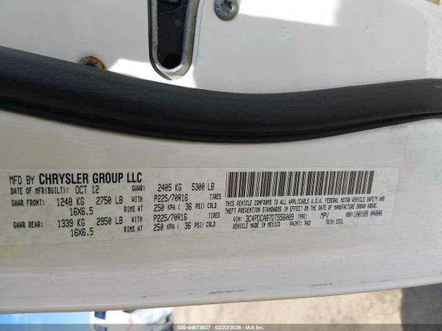 Aukcja sprzedaży 2013 Dodge Journey American Value Pkg, vin: 3C4PDCAB7DT556089, numer aukcji: 44673637