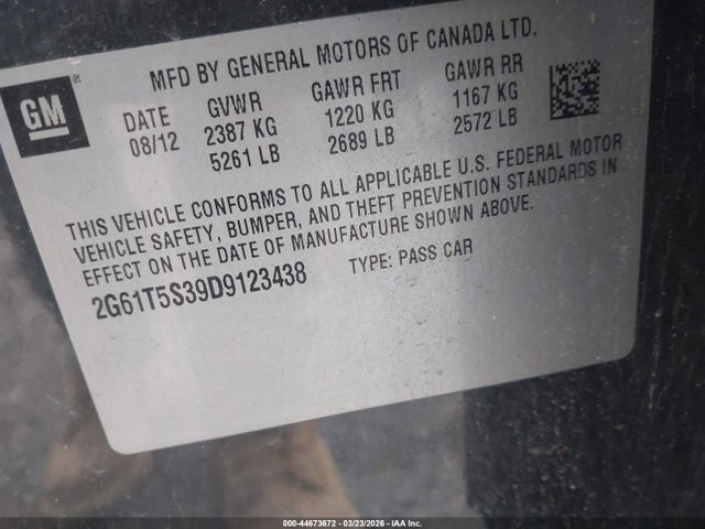 2013 CADILLAC XTS 2G61T5S39D9123438 Photo 8