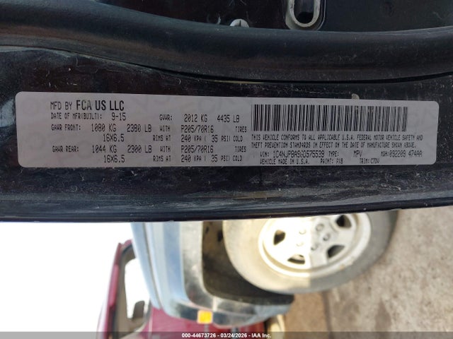 Aukcja sprzedaży 2016 Jeep Patriot Sport, vin: 1C4NJPBA9GD575539, numer aukcji: 44673726