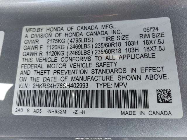 2025 HONDA CR-V 2HKRS4H76SH402993 Photo 8