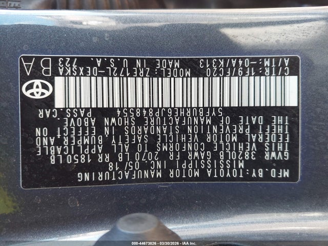 Toyota Corolla Se/xse 2018 5YFBURHE6JP848554 Image 9