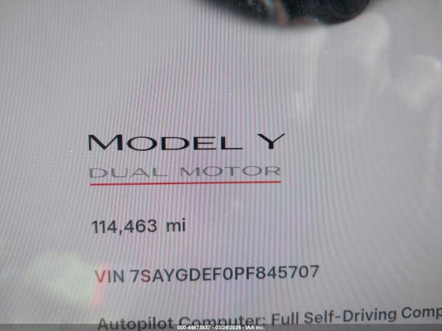 7SAYGDEF0PF845707 Tesla Model Y Performance Dual Motor All-wheel Drive