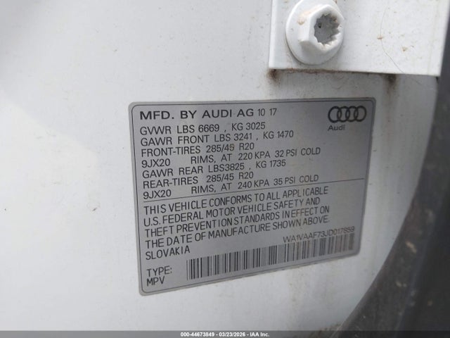 2018 AUDI Q7 WA1VAAF73JD017859 Photo 8